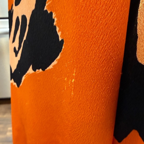 Honey Punch Bold Orange Leopard Wrap Blouse - Picture 9 of 9